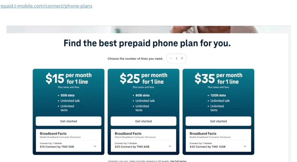 T-Mobile 官网预付套餐